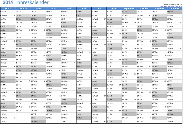 jahreskalender-2019-a4-querformat