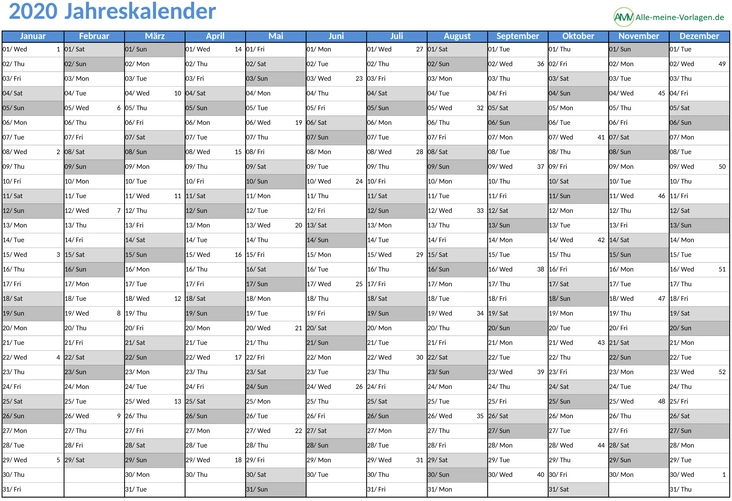 jahreskalender-2020-organisation-excel