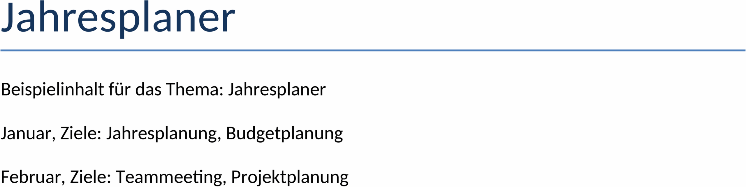 Jahresplaner in Word-Format