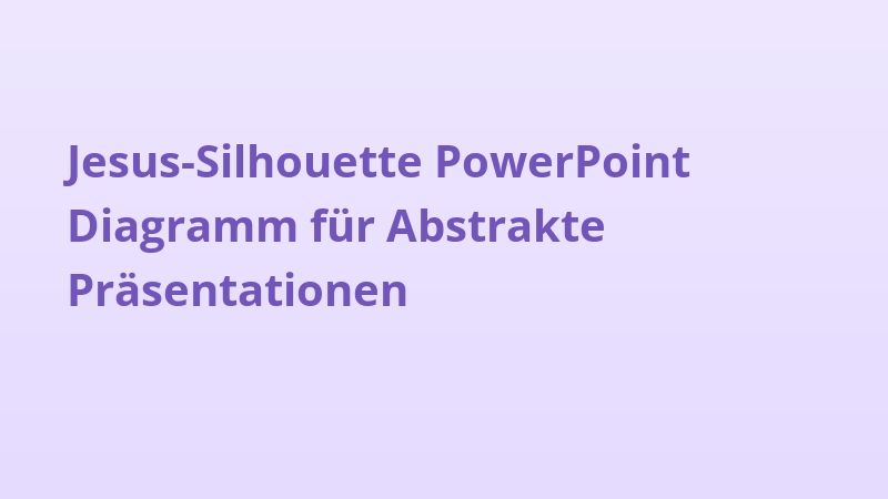 Jesus-Silhouette PowerPoint Diagramm für Abstrakte Präsentationen