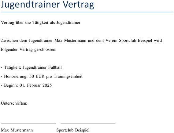 jugendtrainer-vertrag-vereinbarung-sportverein