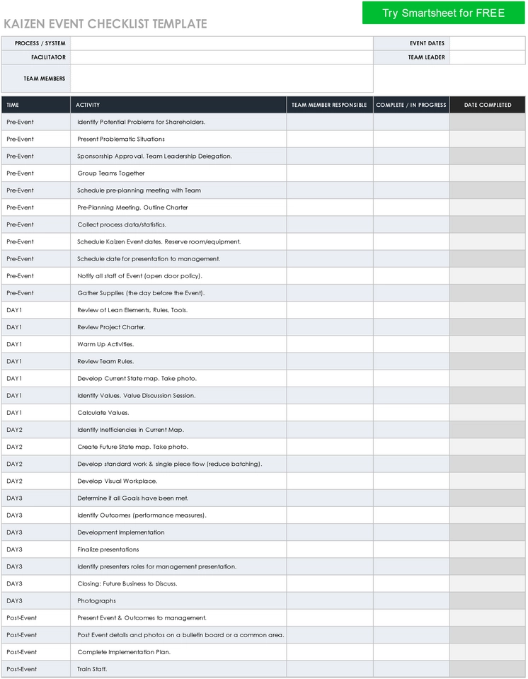 kaizen-event-checklist-vorlage