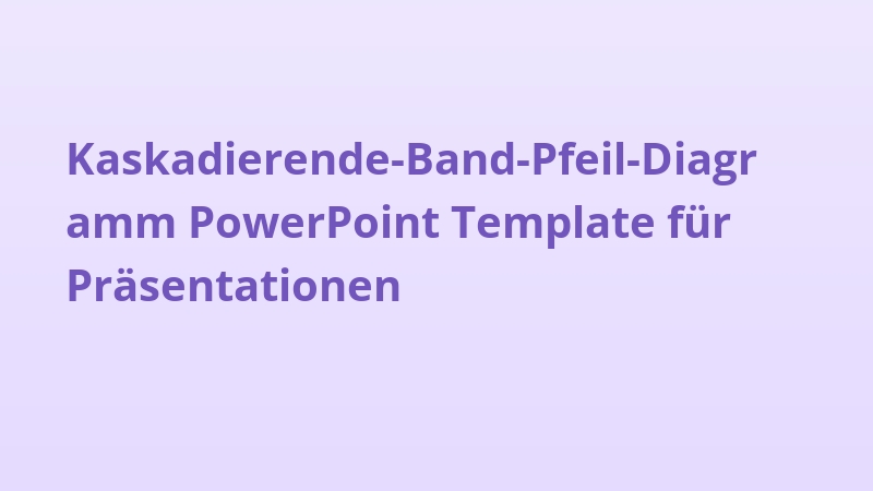Kaskadierende-Band-Pfeil-Diagramm PowerPoint Template für Präsentationen