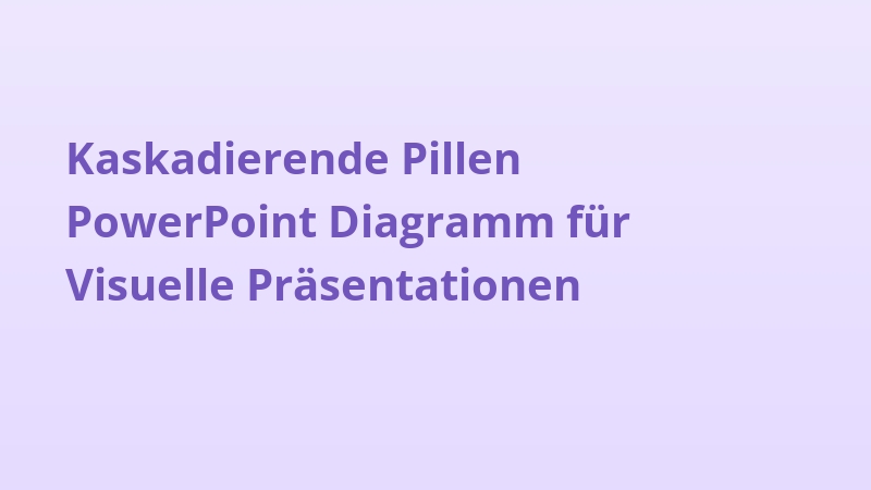 Kaskadierende Pillen PowerPoint Diagramm für Visuelle Präsentationen