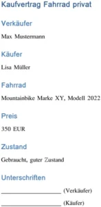 kaufvertrag-fahrrad-privat