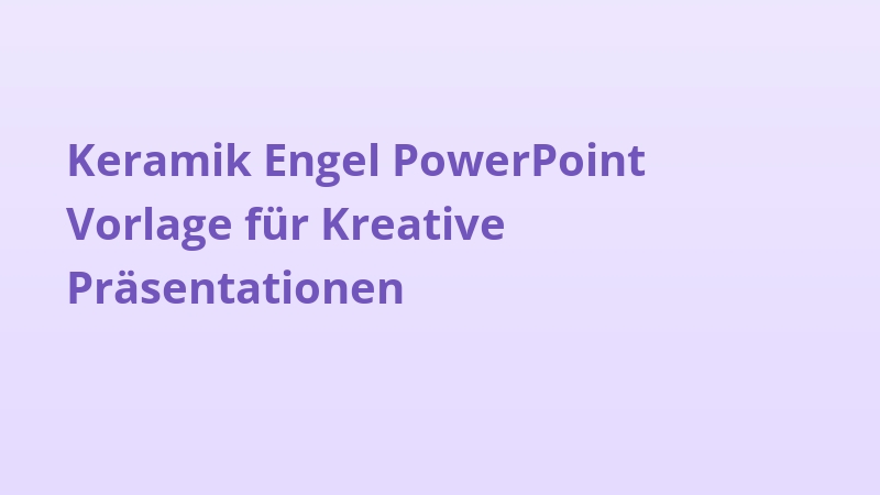 Keramik Engel PowerPoint Vorlage für Kreative Präsentationen