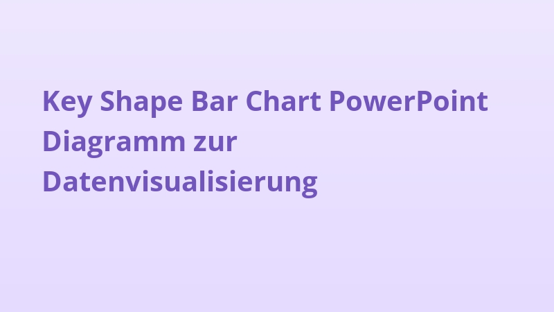 Key Shape Bar Chart PowerPoint Diagramm zur Datenvisualisierung
