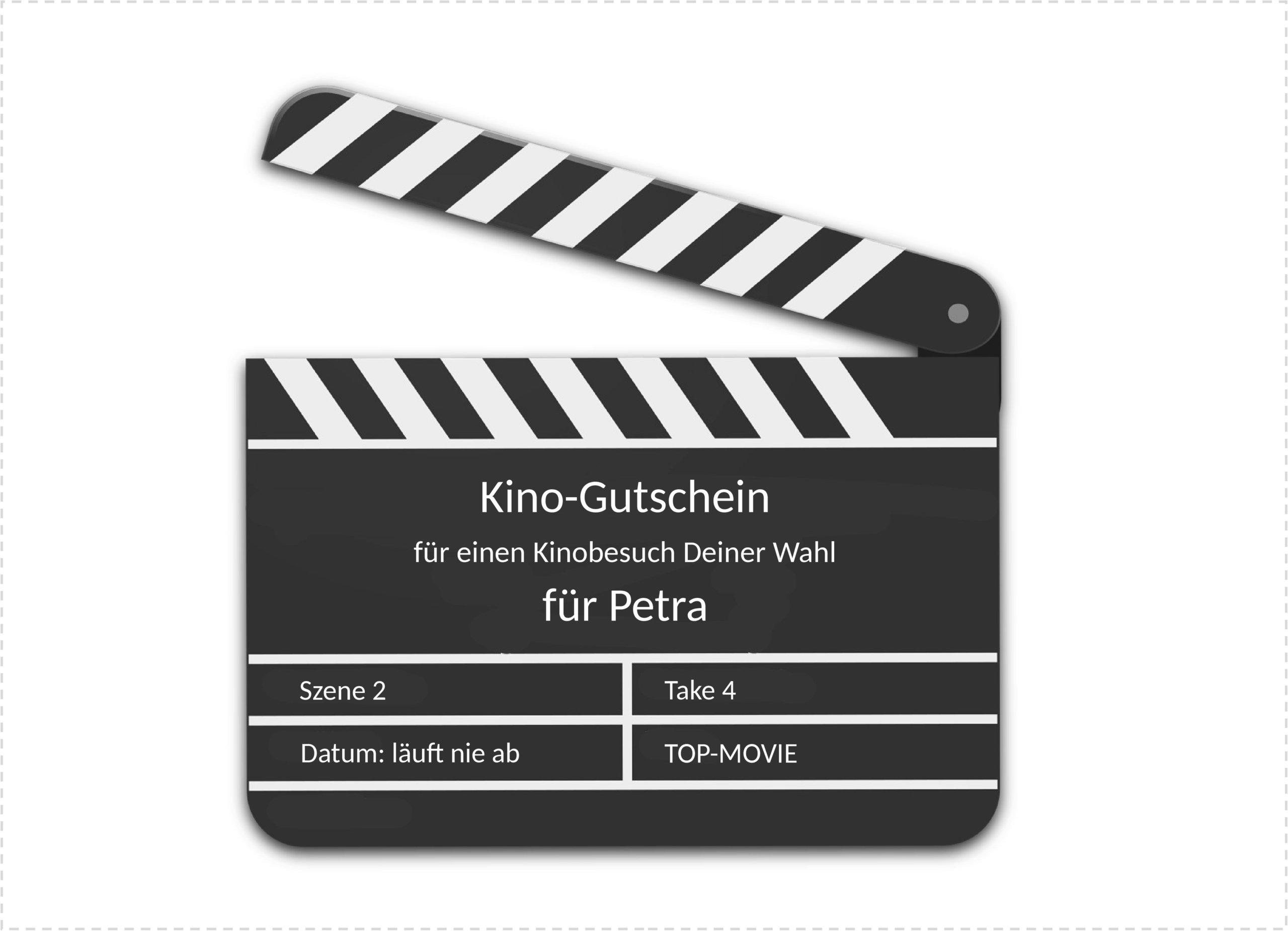Kino-Gutschein-Vorlage im Word-Format