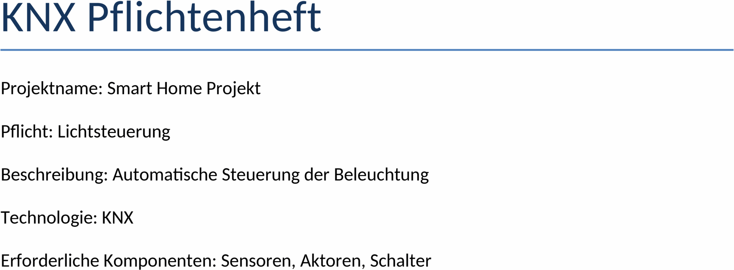 Word-Vorlage KNX Pflichtenheft