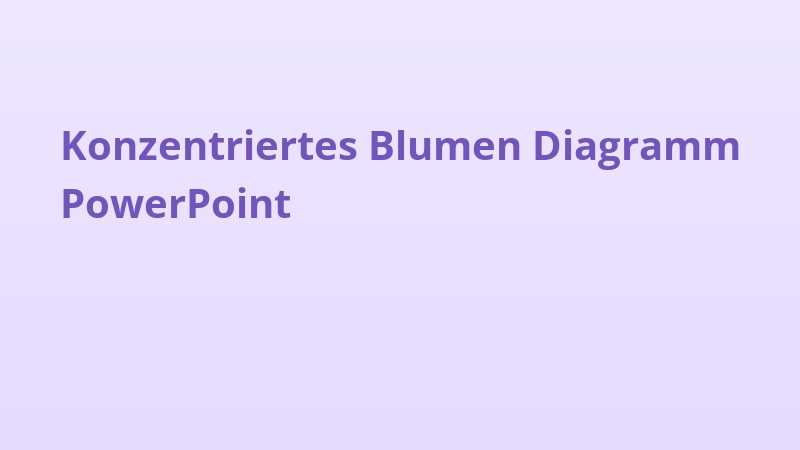 Konzentriertes Blumen Diagramm PowerPoint