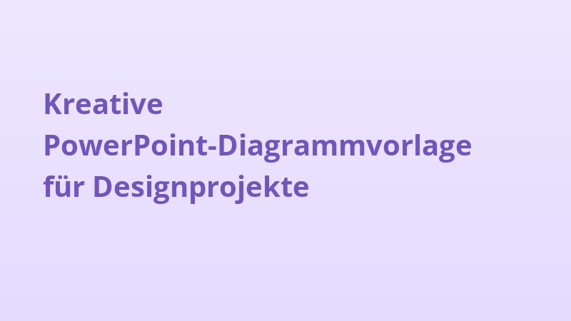 Kreative PowerPoint-Diagrammvorlage für Designprojekte