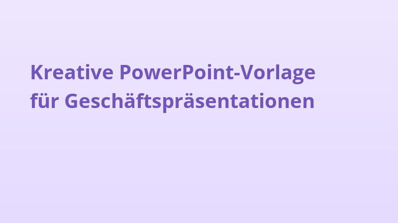 Kreative PowerPoint-Vorlage für Geschäftspräsentationen