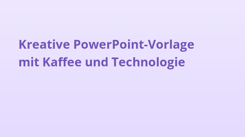 Kreative PowerPoint-Vorlage mit Kaffee und Technologie