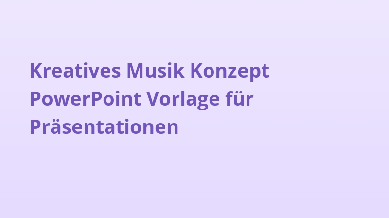 Kreatives Musik Konzept PowerPoint Vorlage für Präsentationen