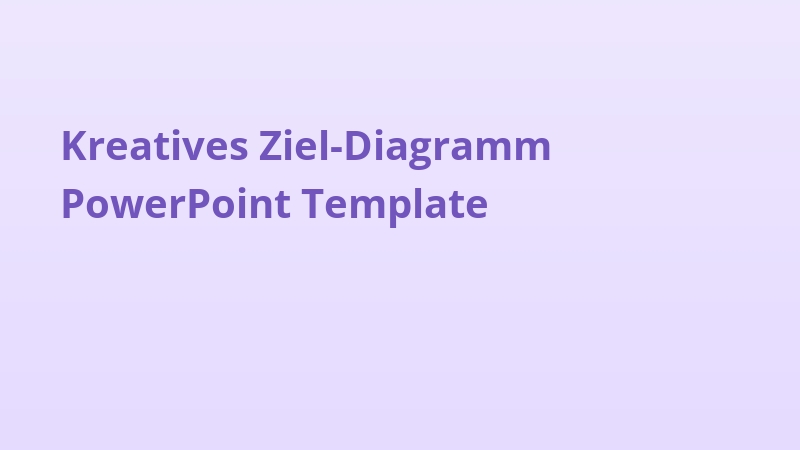 Kreatives Ziel-Diagramm PowerPoint Template