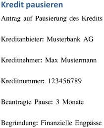 kredit-pausieren-antrag-vorlage