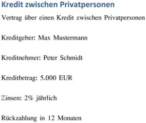 kreditvertrag-zwischen-privatpersonen