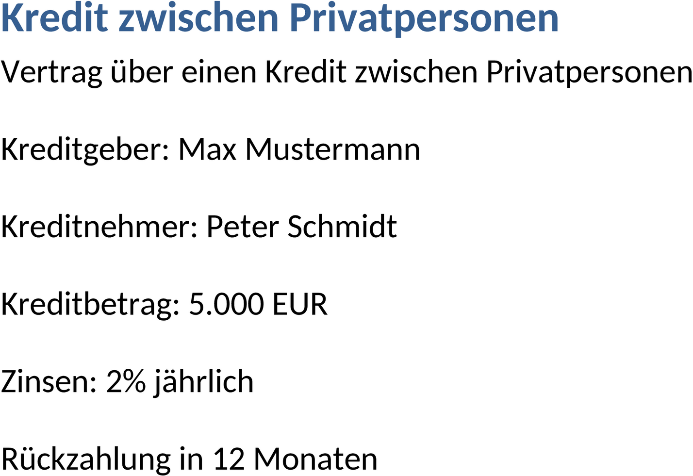 Kreditvertrag zwischen Privatpersonen.docx
