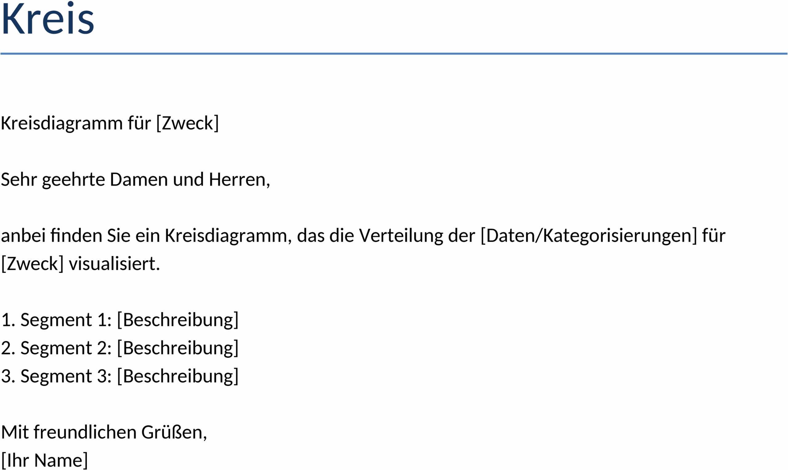 Kreis Bastelvorlage in Word