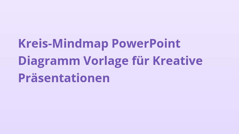 Kreis-Mindmap PowerPoint Diagramm Vorlage für Kreative Präsentationen