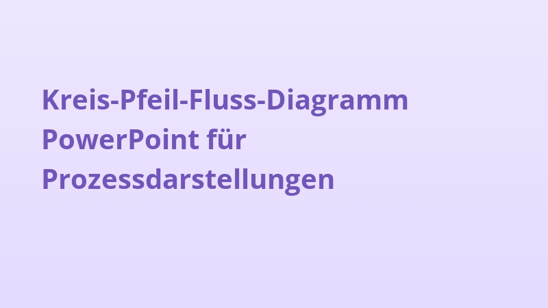 Kreis-Pfeil-Fluss-Diagramm PowerPoint für Prozessdarstellungen