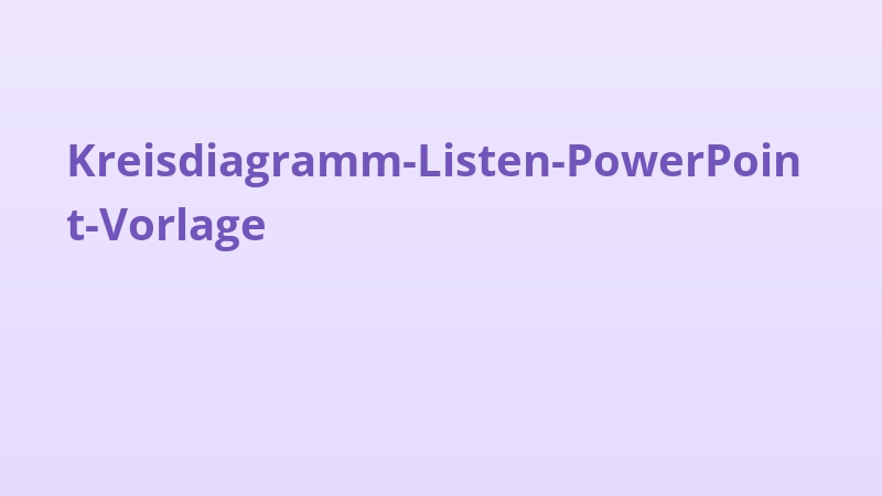 Kreisdiagramm-Listen-PowerPoint-Vorlage
