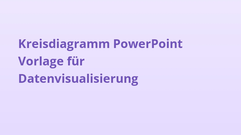 Kreisdiagramm PowerPoint Vorlage für Datenvisualisierung