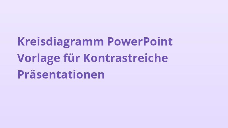 Kreisdiagramm PowerPoint Vorlage für Kontrastreiche Präsentationen