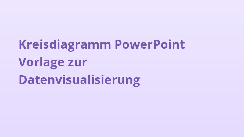 Kreisdiagramm PowerPoint Vorlage zur Datenvisualisierung