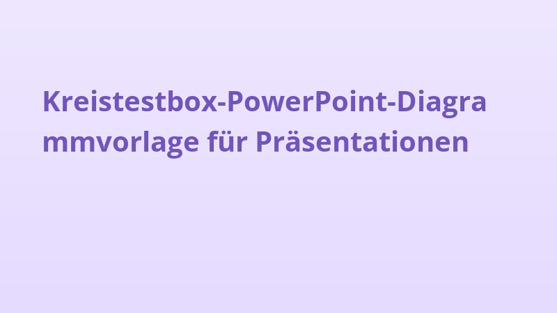 Kreistestbox-PowerPoint-Diagrammvorlage für Präsentationen
