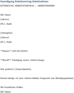 kuendigung-arbeitnehmer-vertrag-vorlage