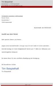 kuendigung-austritt-aus-einem-verein-vorlage
