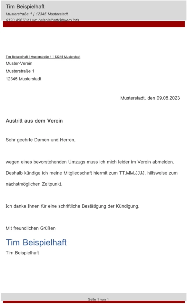 kuendigung-austritt-aus-einem-verein-vorlage