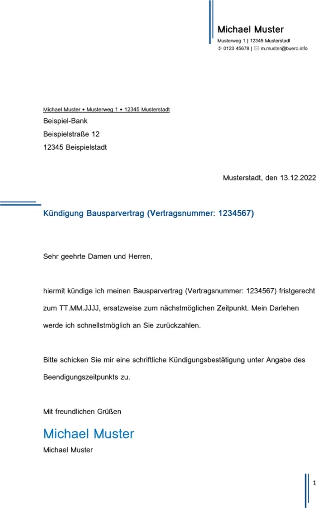 kuendigung-bausparvertrag-vorlage-verwenden