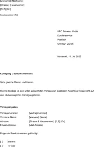 kuendigung-cablecom-anschluss-vorlage