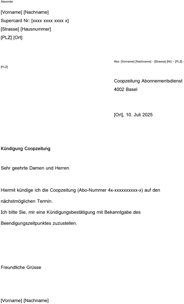 kuendigung-der-coopzeitung-vorlage