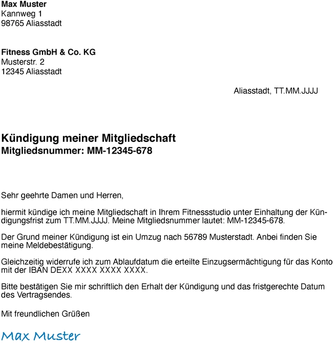kuendigung-der-mitgliedschaft-fitnessstudio-vorlage