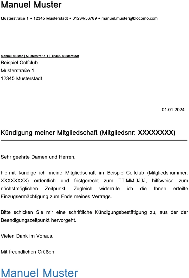 kuendigung-der-mitgliedschaft-golfclub-vorlage