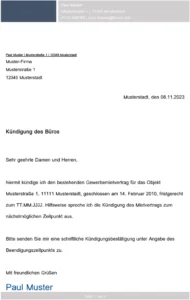 kuendigung-des-buros