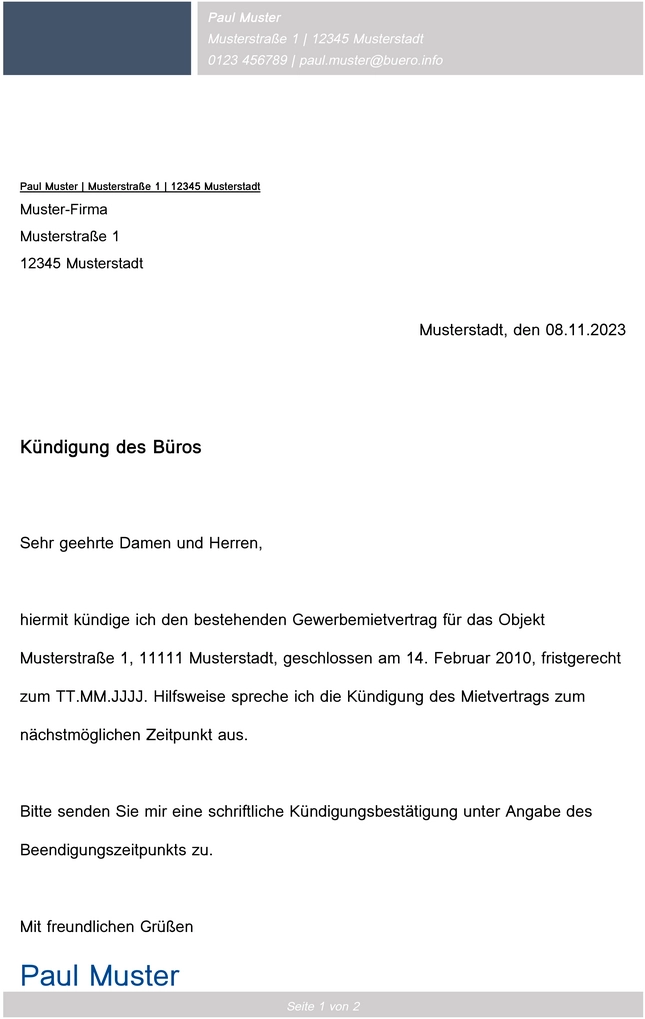 kuendigung-des-buros