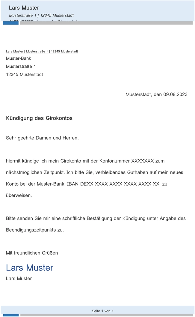 kuendigung-des-girokontos-vorlage