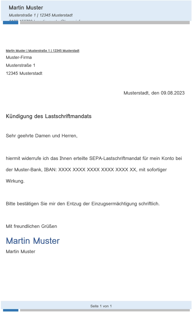 kuendigung-des-lastschriftmandats-vorlage