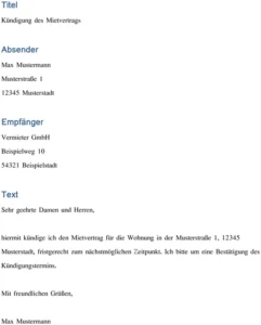 kuendigung-des-mietvertrags-vorlage