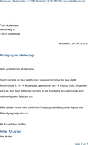 kuendigung-des-mietvertrags-vorlage
