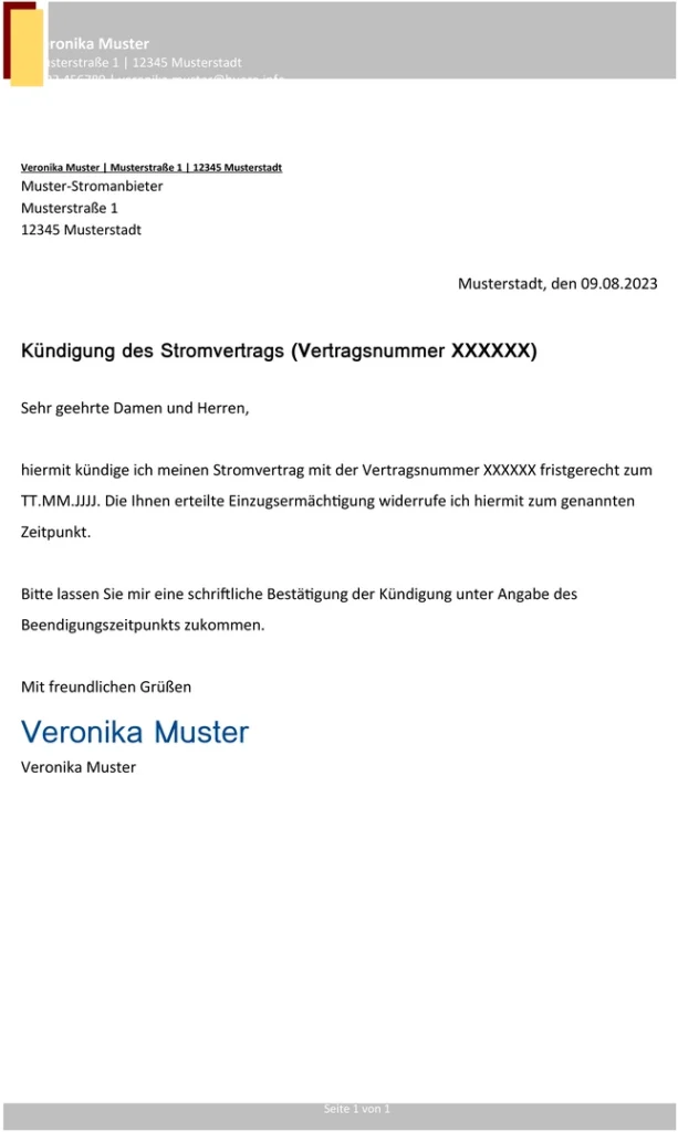 kuendigung-des-stromvertrags-vorlage