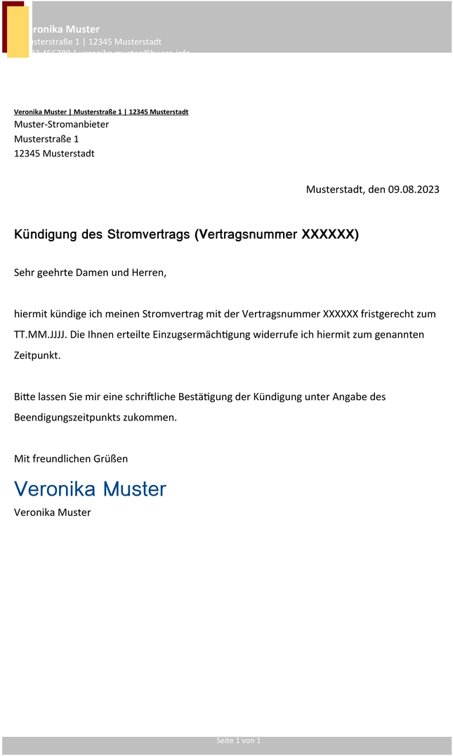 kuendigung-des-stromvertrags-vorlage