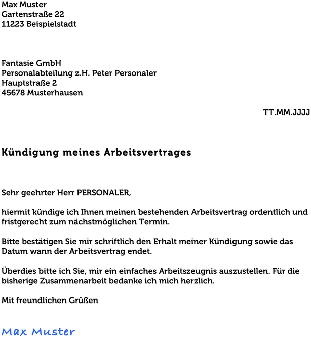 kuendigung-eines-arbeitsvertrages-pdf