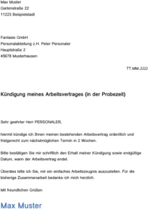 kuendigung-eines-arbeitsvertrags-in-der-probezeit-vorlage