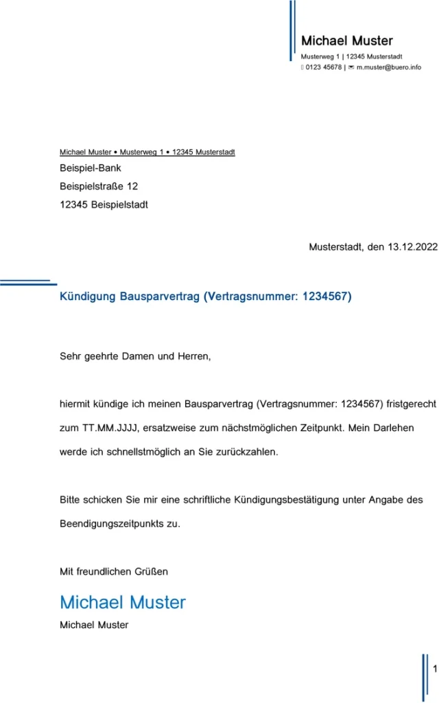 kuendigung-eines-bausparvertrags-vorlage