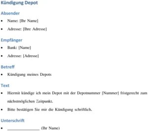 kuendigung-eines-depots-formular-vorlage
